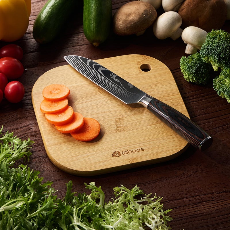 laboos Home Mini Cutting Board Small Fruit Cutting Board Solid Bamboo Wood Board for Baby Infant dormitoryï¼©Set of 2 - Image 3